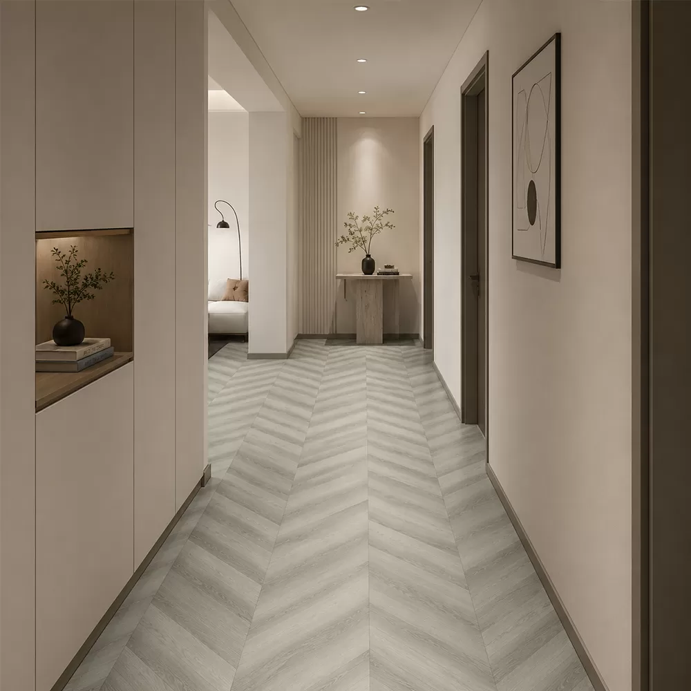 Herringbone SPC Flooring &ndash; Premium Pattern for Showrooms and High-Value Projects 5